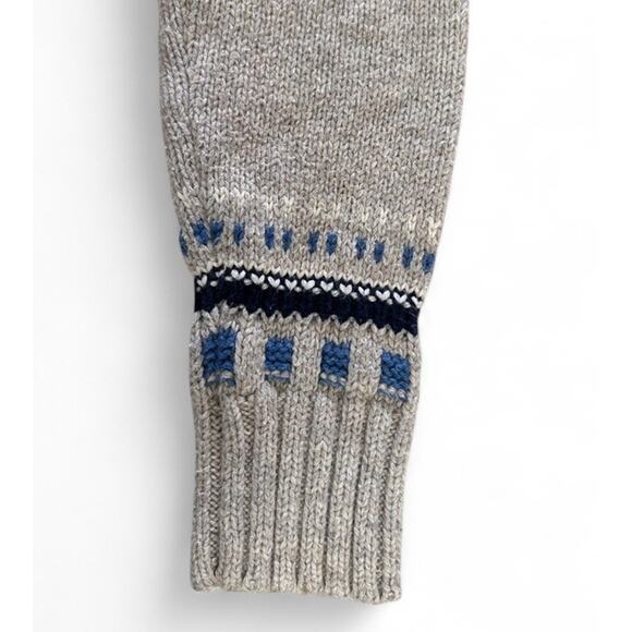 Vintage American Eagle Outfitters Men’s Knit Gray Blue Fair Isle Sweater Size L - Picture 5 of 7